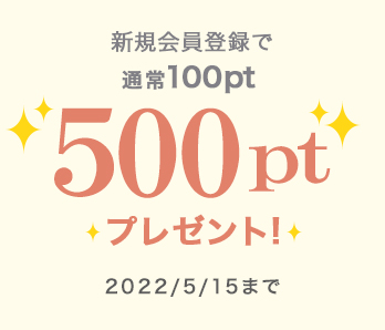無料会員登録で100pt 今なら5倍